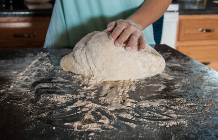 Taking challah from dough composed of different types of flour