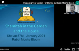 Filmed lectures – Shemitah